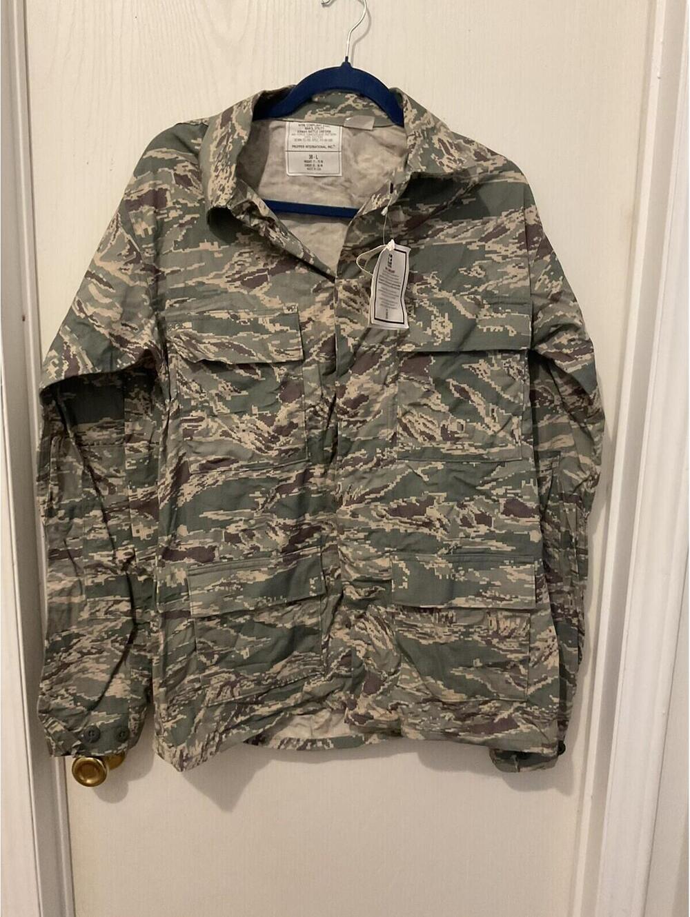 Propper Men’s Utility Airman Battle Uniform Shirt Camo 38L New